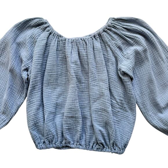 Alice + Ames Blue Muslin Top Size 10 - Picture 2 of 5